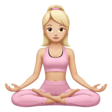 Yoga Blonde Girl With Light Pink Clothes sticker