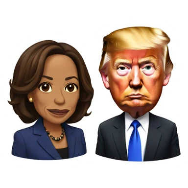 kamala harris vs donald trump sticker