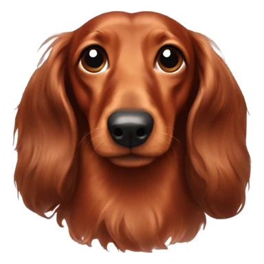 All red long haired dachshund  sticker