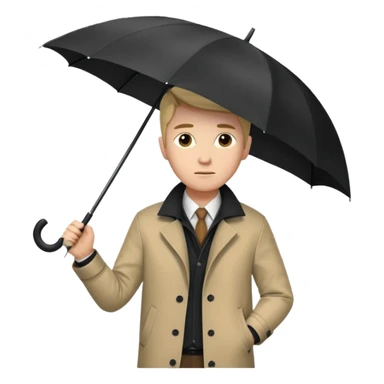 Street Umbrella Walker man sticker