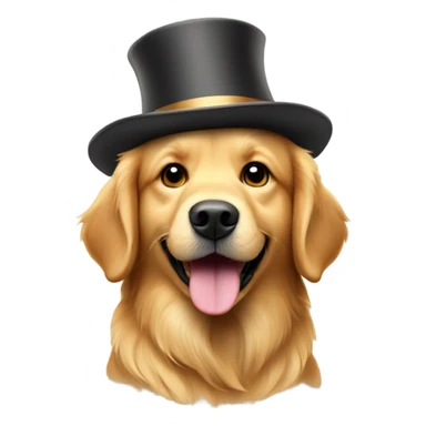 Golden retriver avec chapeau d’anniversaire sticker