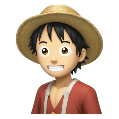 luffy from live action meeting luffy from anime sticker
