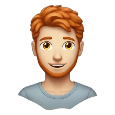 Redhead guy with blue eyes sticker