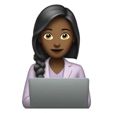 woman with laptop sticker