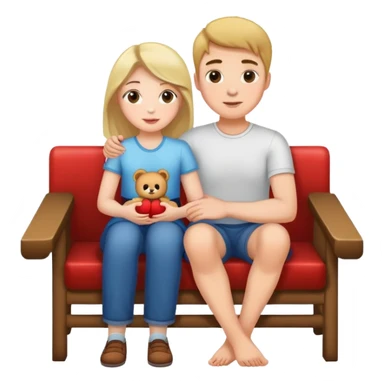 a girl on the lap of a guy sticker