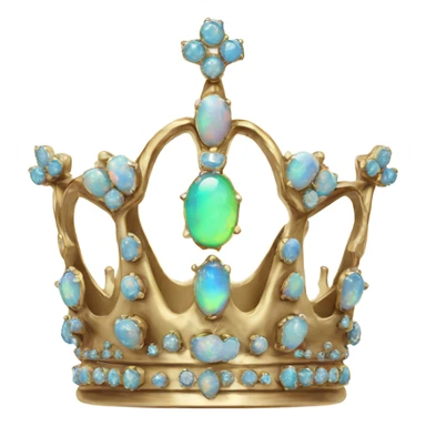 Crown with opal gemstones sticker
