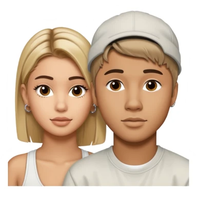 Justin bieber et hailey bieber ensemble voir tous le corps  sticker