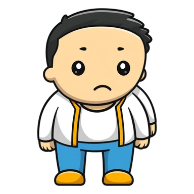 tired man after sport sticker