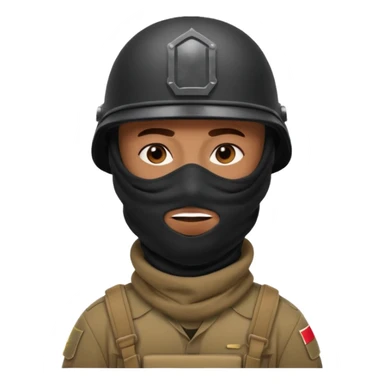 
Iraqi man soldier in helmet and balaclava sticker