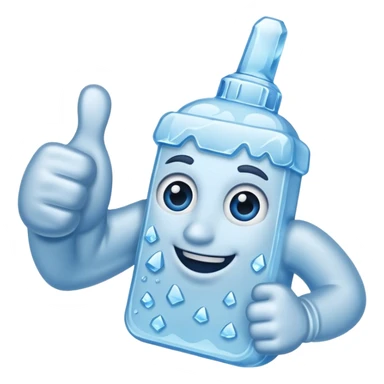 freezing thumbs up sticker