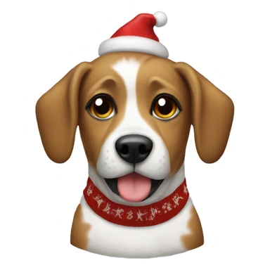 dog wearing a christmas sweater sticker