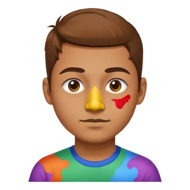 Paint on only nose, half body. sticker