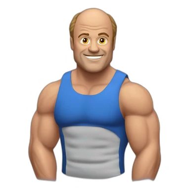 gerry scotti with muscle sticker