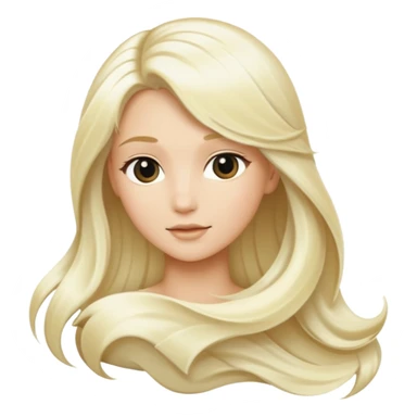 Platinum blonde hair sticker