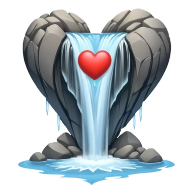 heart shaped watterfall sticker