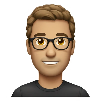 Man with Brown hair and Glases  sticker