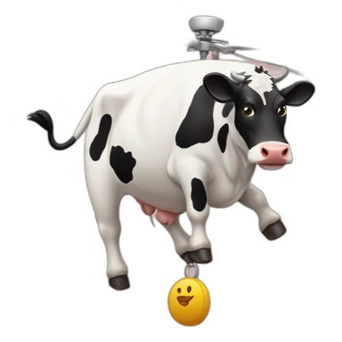 Cow-dangling-from-helicopter sticker