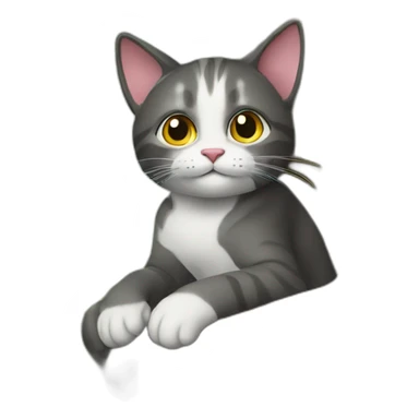 a cat is sitting on a tree sticker
