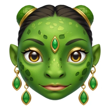 ancient amphibian woman with earrring sticker