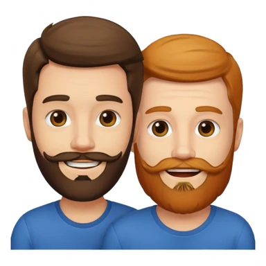 Bearded male couple sticker