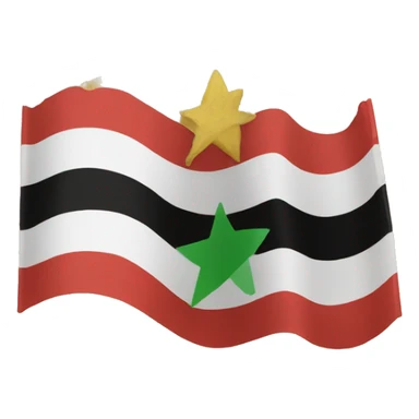Old iraq flad with three stars sticker