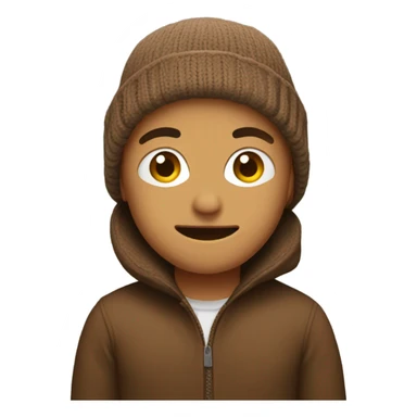 brown beanie sticker
