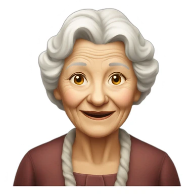 Old latvian woman faintly smiling  sticker