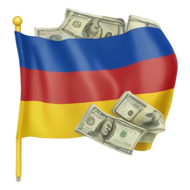 romanian flag with money on it  sticker