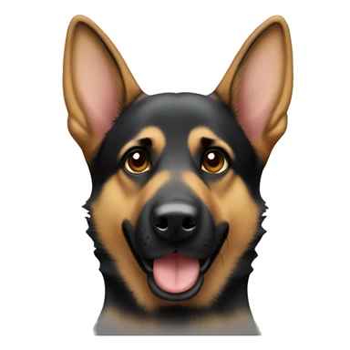 german shepherd dog with labrador ears sticker