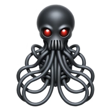 dark intertwined black wires forming a creature, wrapped in black rags and bondage straps, Giger-inspired sticker