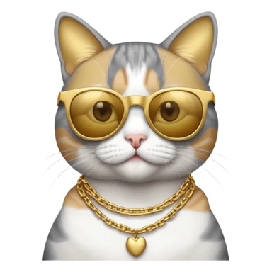 Rengi gri beyaz olaolan rapci kedi sticker