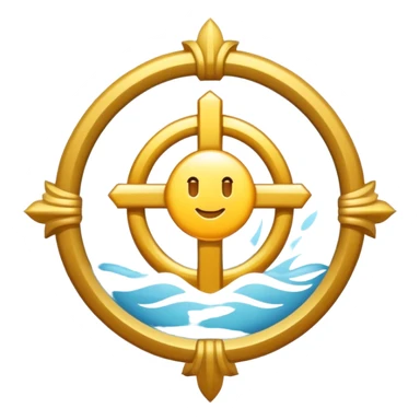 baptized emblem white sticker