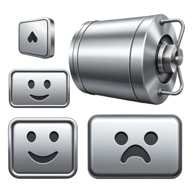 stainless steel montage industrial design sticker