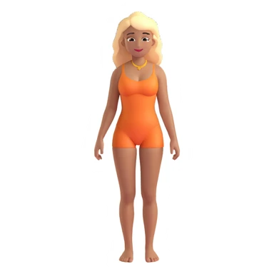 blonde woman with light brown skin, with the Atalaia Beach arches (Aracaju-SE, Brazil) in the background sticker