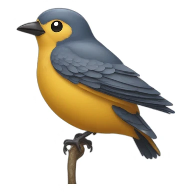 Une girage sur un oiseau sticker