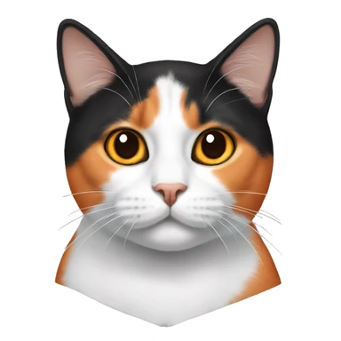 Orange black and white cat sticker