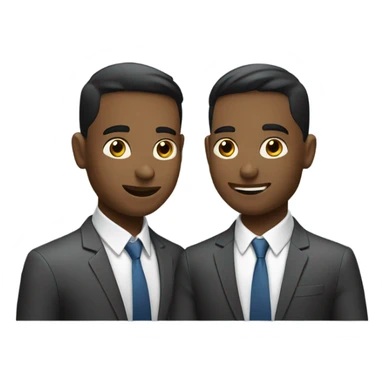 two young businessmen talking sticker