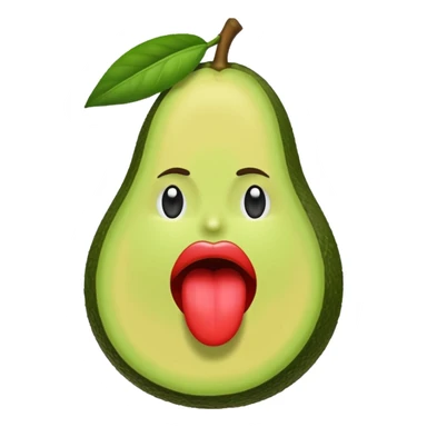 Un aguacate con labios grandes  sticker