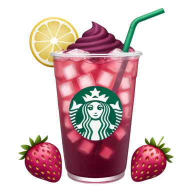 starbucks strawberry açaí lemonade refresher  sticker