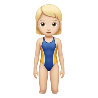 Child swimmer standing  sticker
