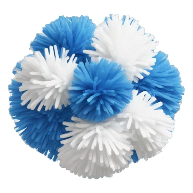 Blue and white cheer pom pom  sticker