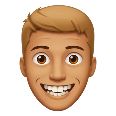 man with broken teetgh \ sticker