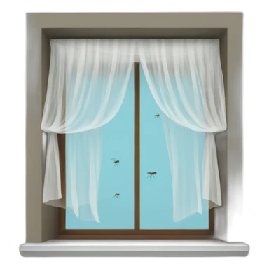mosquito net in window sticker