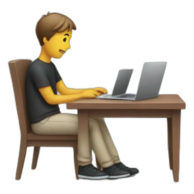 Person with laptop sticker