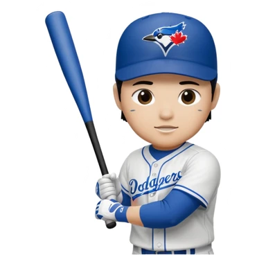 MLB TORONTO BLUE JAYS hitting Ohtani from LA Dodgers with a bat sticker