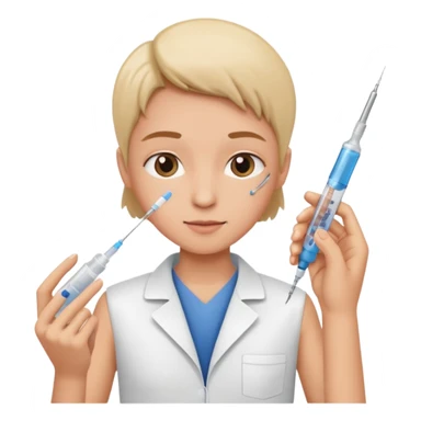 getting syringe shot sticker