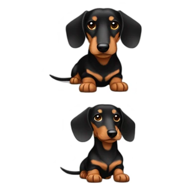 black and tan wire haired dachshund sticker