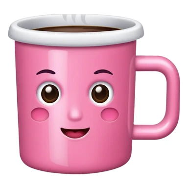 pink coffee mug sticker