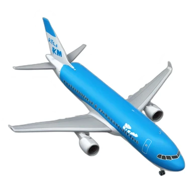 KLM blue plane flow sticker