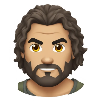 jason momoa cartoon wearing tee sticker
